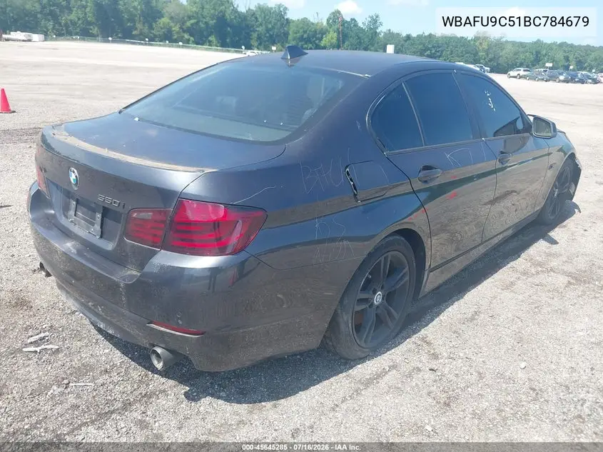 2011 BMW 550I xDrive VIN: WBAFU9C51BC784679 Lot: 45645285