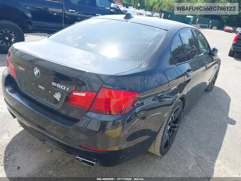 2011 BMW 550I xDrive VIN: WBAFU9C56BC786122 Lot: 45665561