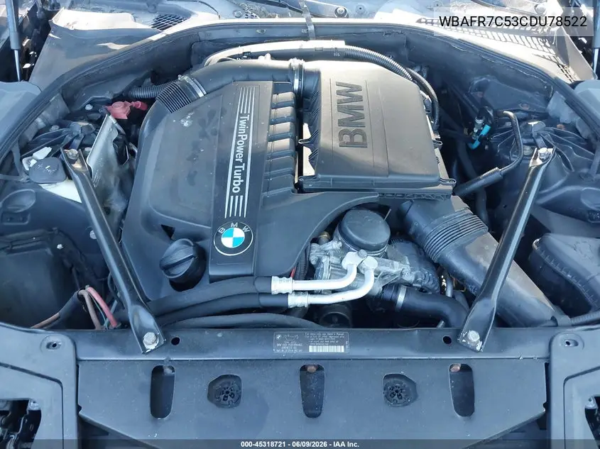2012 BMW 535I VIN: WBAFR7C53CDU78522 Lot: 45318721