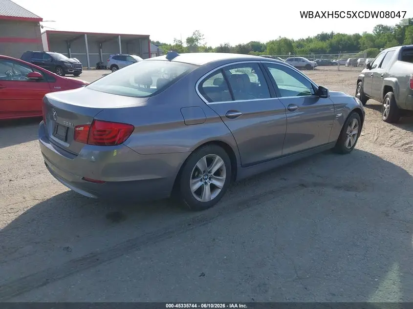 2012 BMW 528I xDrive VIN: WBAXH5C5XCDW08047 Lot: 45335744