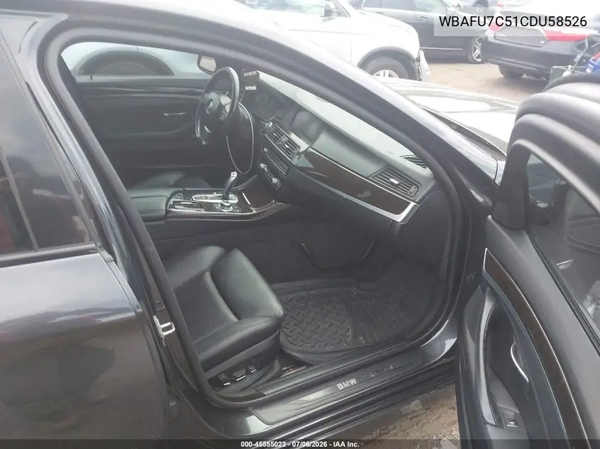 2012 BMW 535I xDrive VIN: WBAFU7C51CDU58526 Lot: 45555023