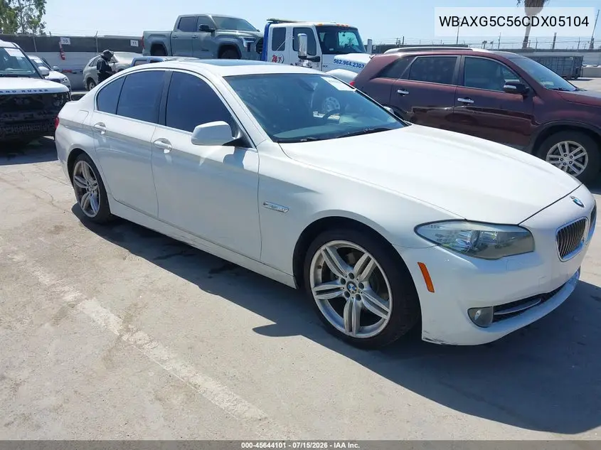 2012 BMW 528I VIN: WBAXG5C56CDX05104 Lot: 45644101