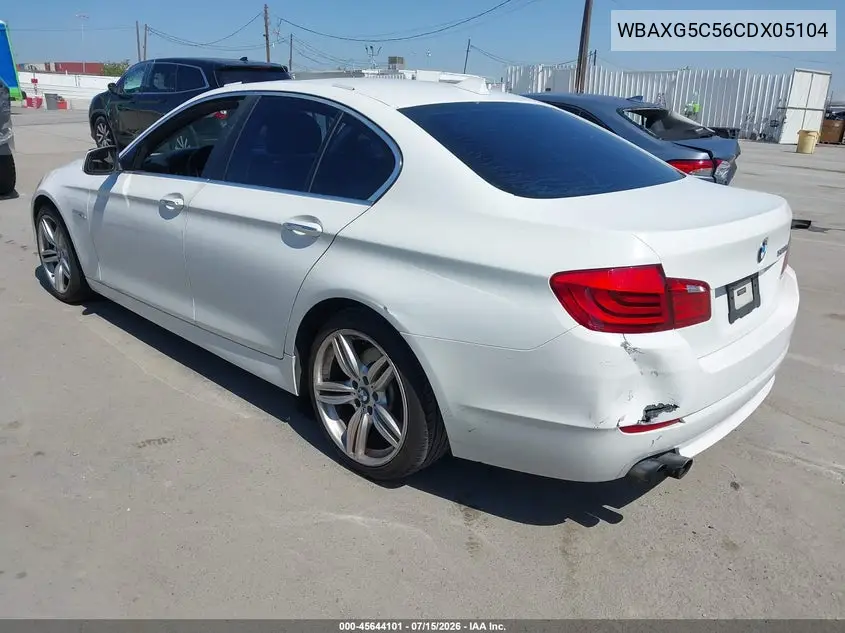 2012 BMW 528I VIN: WBAXG5C56CDX05104 Lot: 45644101