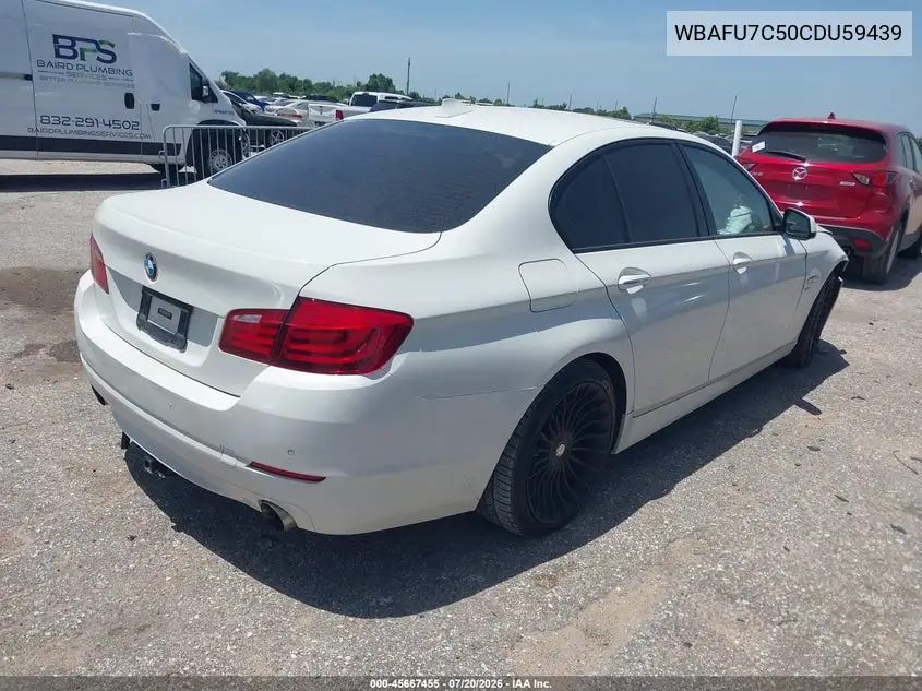 2012 BMW 535I xDrive VIN: WBAFU7C50CDU59439 Lot: 45667455