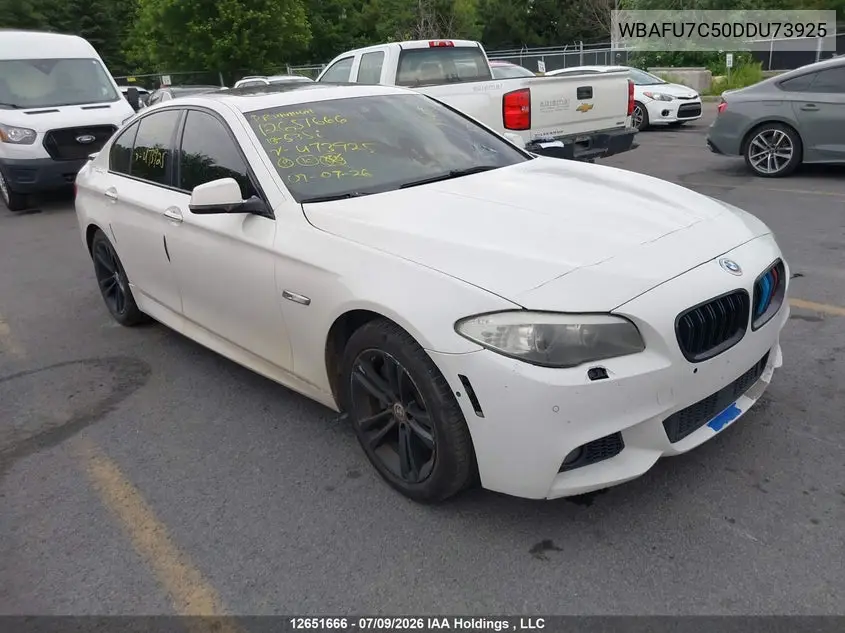 2013 BMW 535I xDrive VIN: WBAFU7C50DDU73925 Lot: 12651666