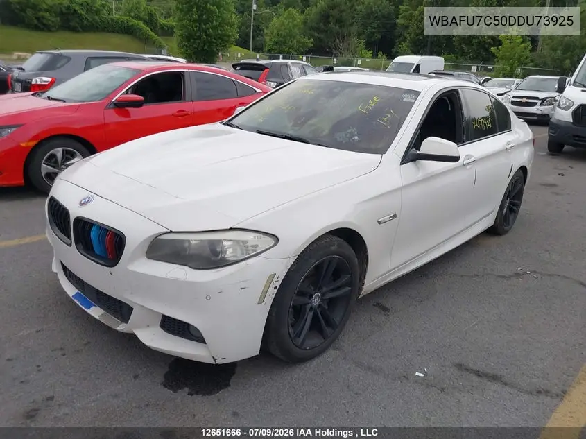 2013 BMW 535I xDrive VIN: WBAFU7C50DDU73925 Lot: 12651666