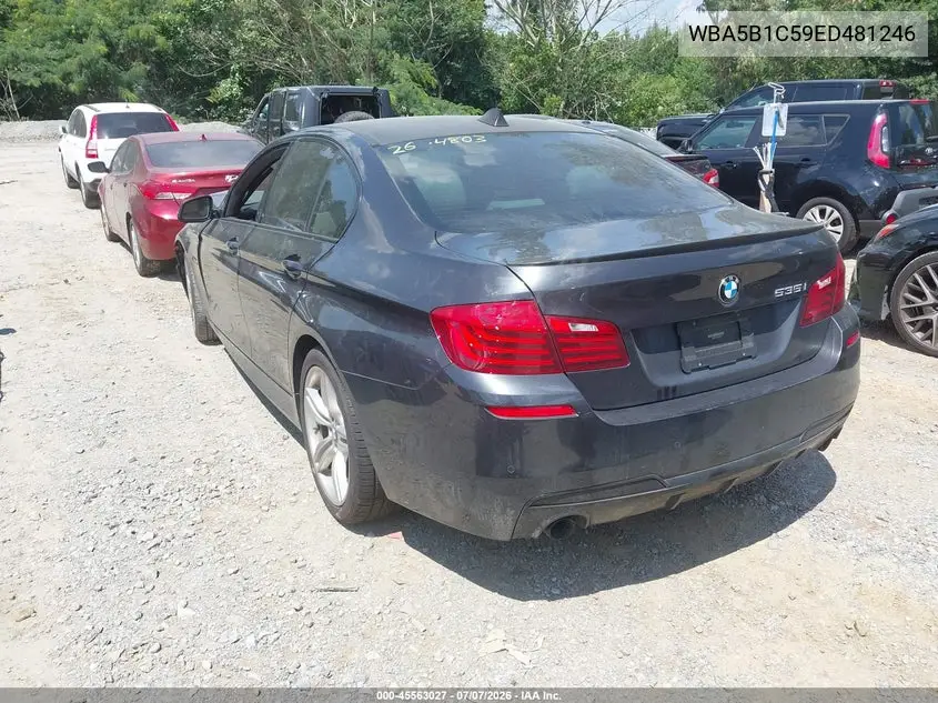 2014 BMW 535I VIN: WBA5B1C59ED481246 Lot: 45563027