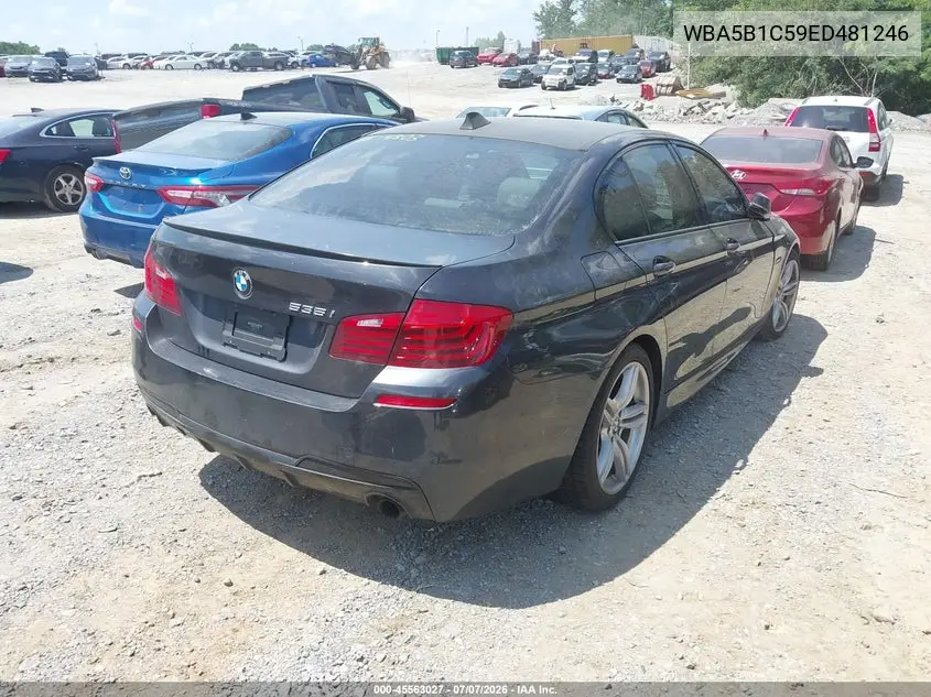 2014 BMW 535I VIN: WBA5B1C59ED481246 Lot: 45563027