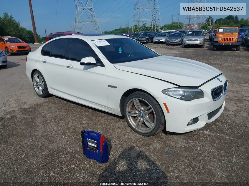 2015 BMW 535I xDrive VIN: WBA5B3C51FD542537 Lot: 45373157