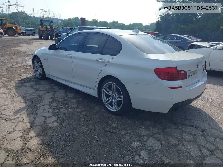 2015 BMW 535I xDrive VIN: WBA5B3C51FD542537 Lot: 45373157