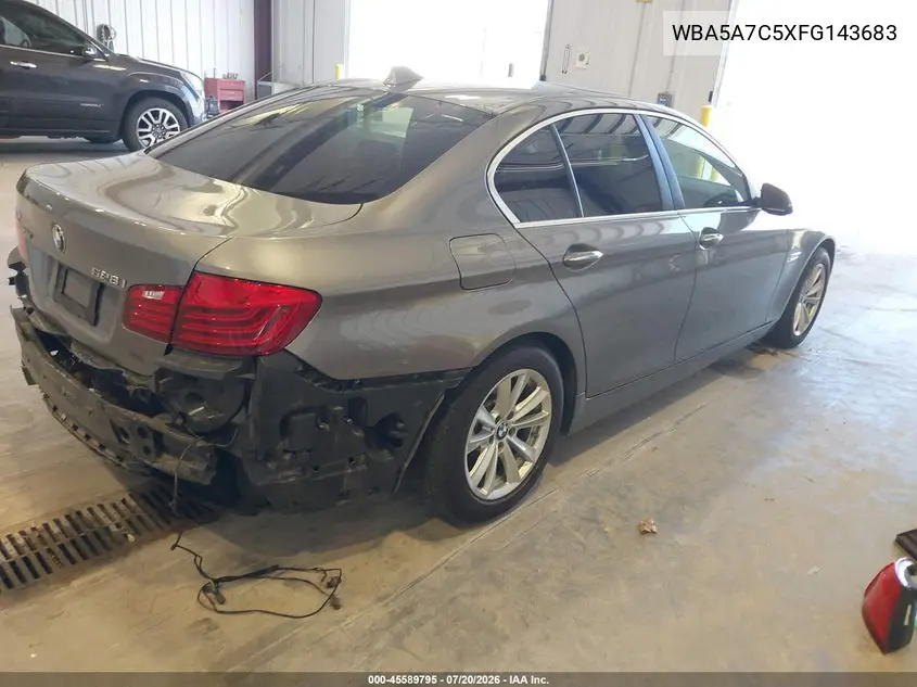 2015 BMW 528I xDrive VIN: WBA5A7C5XFG143683 Lot: 45589795
