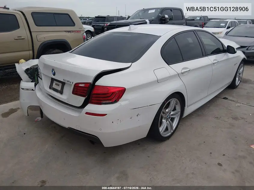 2016 BMW 535I VIN: WBA5B1C51GG128906 Lot: 45644197