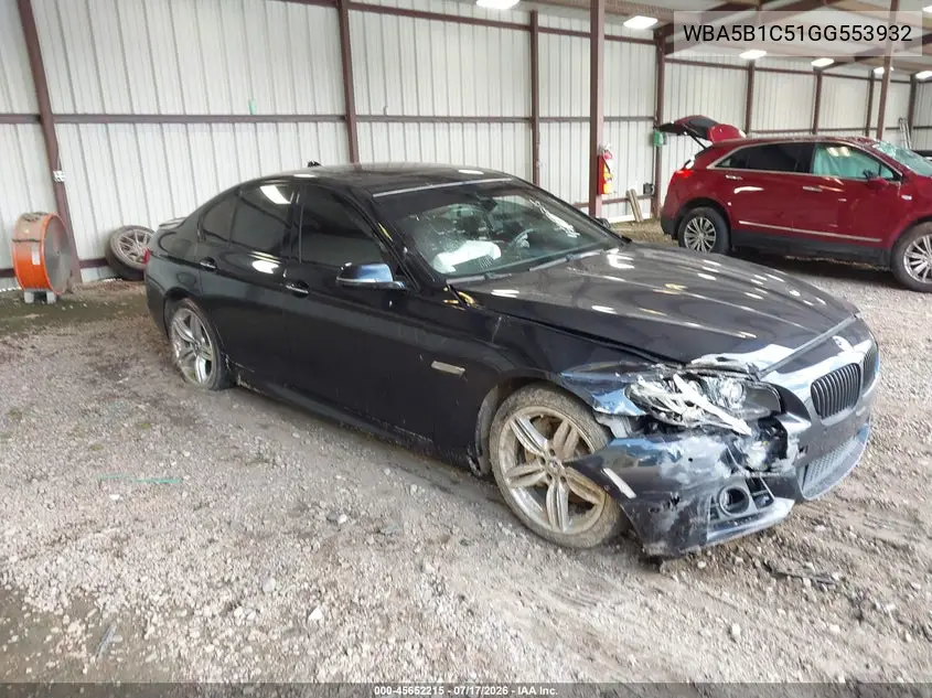 2016 BMW 535I VIN: WBA5B1C51GG553932 Lot: 45652215