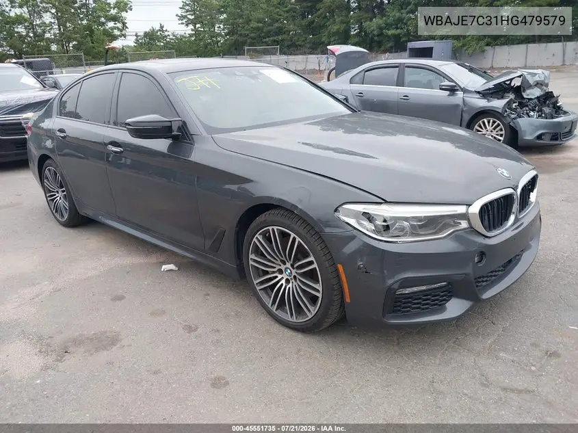 2017 BMW 540I xDrive VIN: WBAJE7C31HG479579 Lot: 45551735