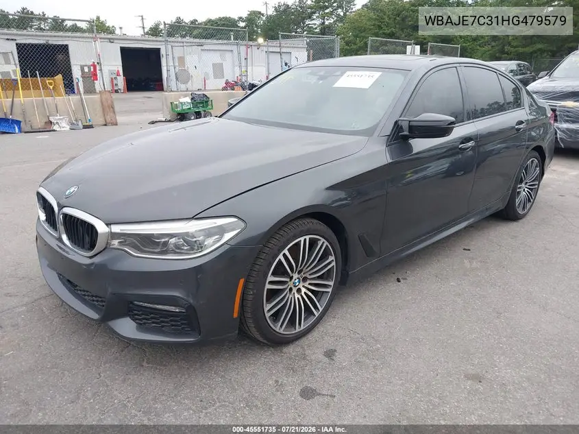 2017 BMW 540I xDrive VIN: WBAJE7C31HG479579 Lot: 45551735