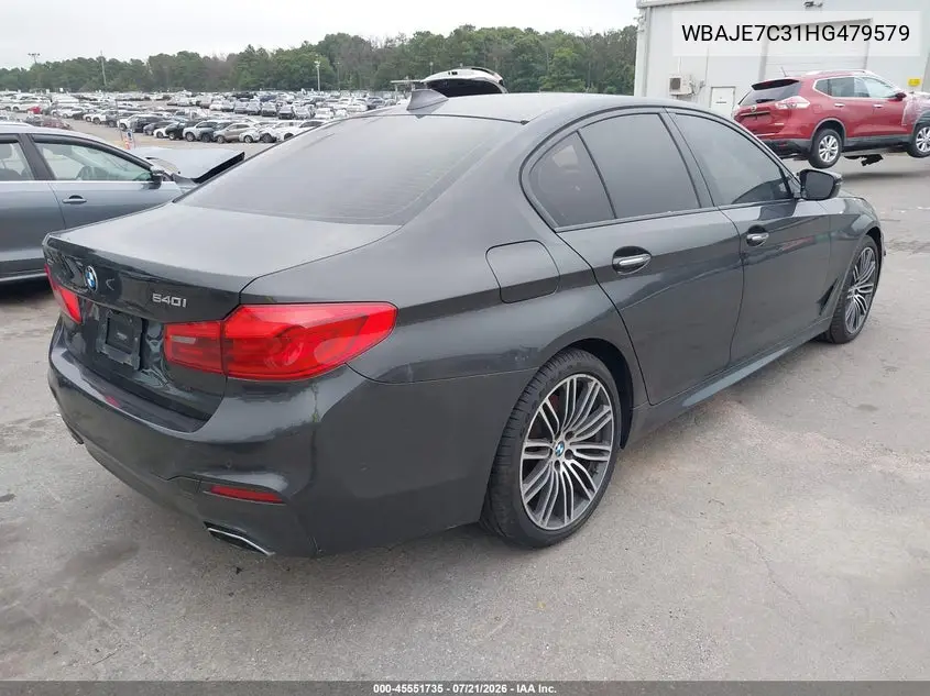 2017 BMW 540I xDrive VIN: WBAJE7C31HG479579 Lot: 45551735
