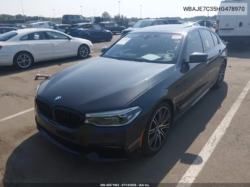 2017 BMW 540I xDrive VIN: WBAJE7C35HG478970 Lot: 45571953