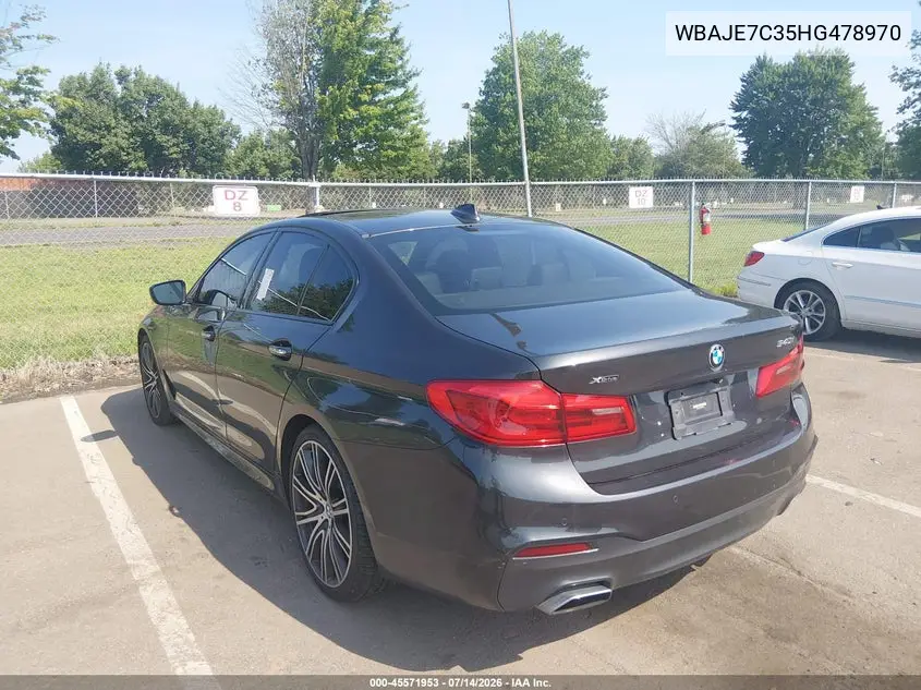 2017 BMW 540I xDrive VIN: WBAJE7C35HG478970 Lot: 45571953