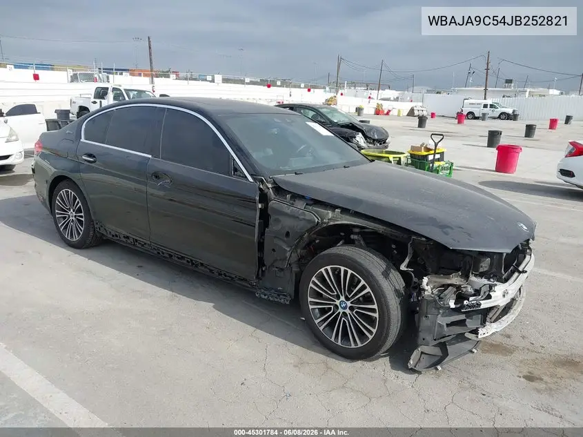 2018 BMW 530E Iperformance VIN: WBAJA9C54JB252821 Lot: 45301784