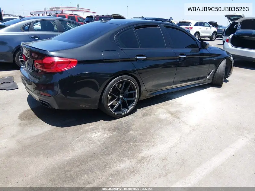 2018 BMW M550I xDrive VIN: WBAJB9C50JB035263 Lot: 45329412