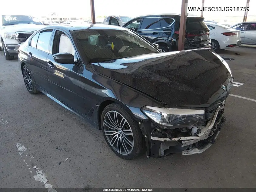 2018 BMW 540I VIN: WBAJE5C53JG918759 Lot: 45630826