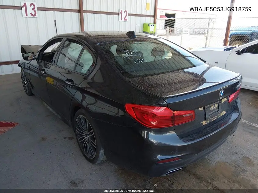 2018 BMW 540I VIN: WBAJE5C53JG918759 Lot: 45630826