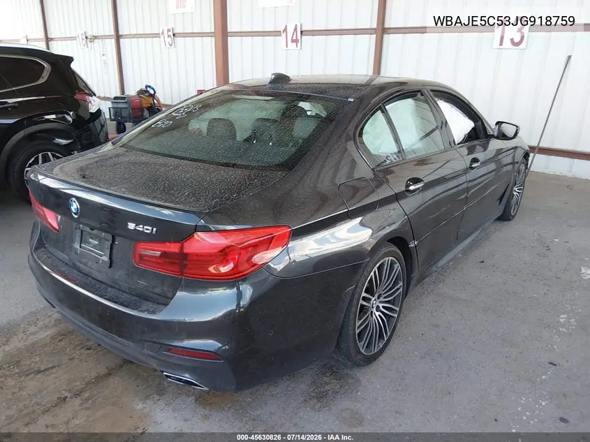 2018 BMW 540I VIN: WBAJE5C53JG918759 Lot: 45630826