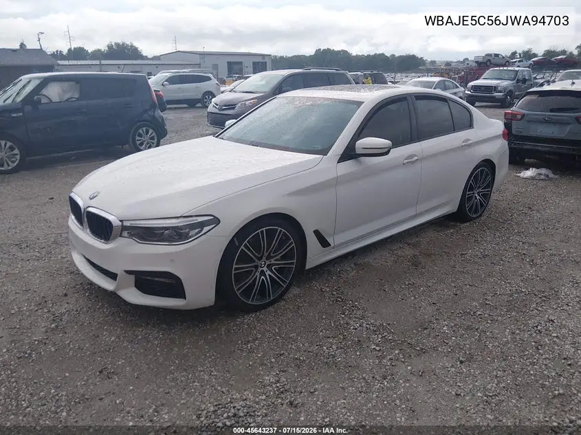 2018 BMW 540I VIN: WBAJE5C56JWA94703 Lot: 45643237