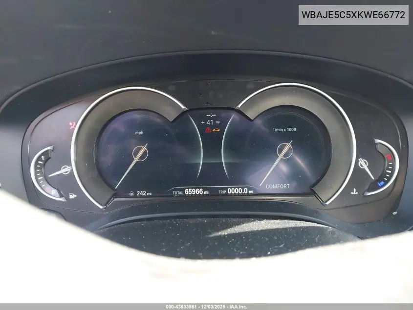 WBAJE5C5XKWE66772 2019 BMW 540I