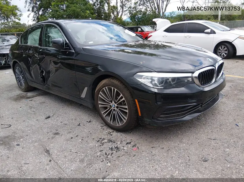 2019 BMW 530 I VIN: WBAJA5C57KWW13753 Lot: 45245319