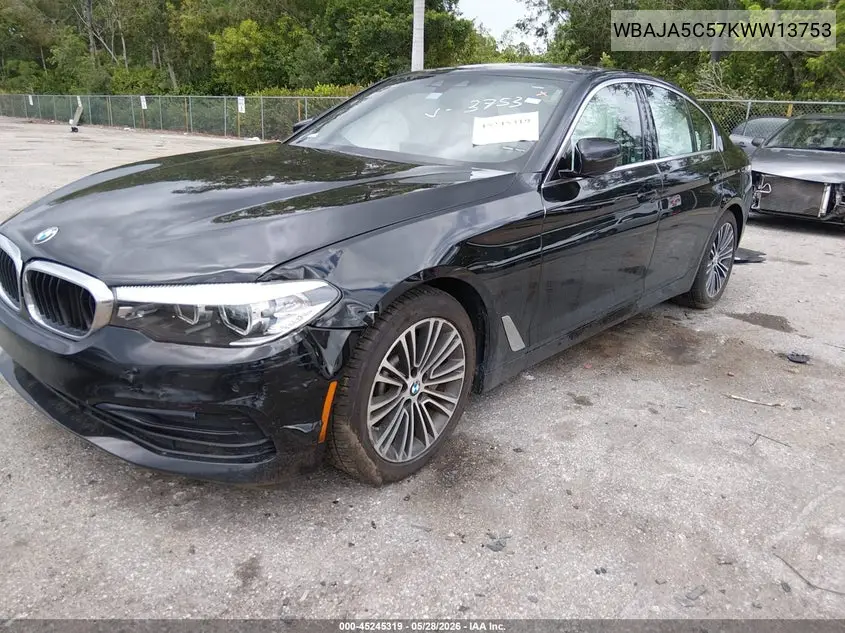2019 BMW 530 I VIN: WBAJA5C57KWW13753 Lot: 45245319