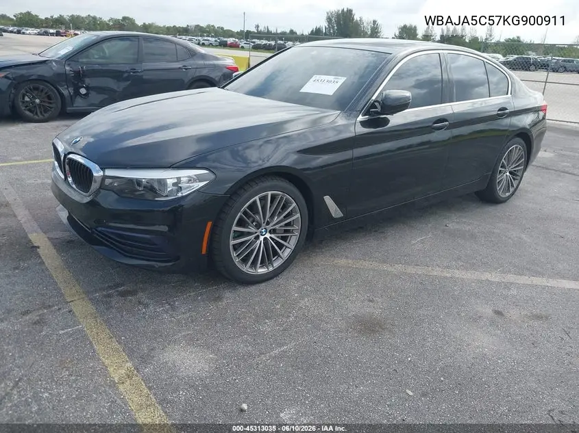 2019 BMW 530I VIN: WBAJA5C57KG900911 Lot: 45313035