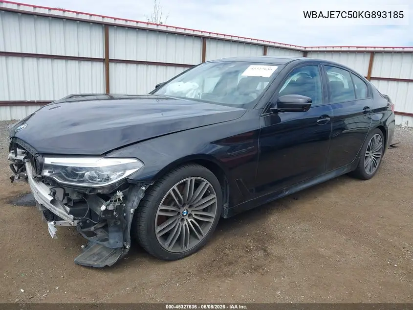 2019 BMW 540I xDrive VIN: WBAJE7C50KG893185 Lot: 45327636