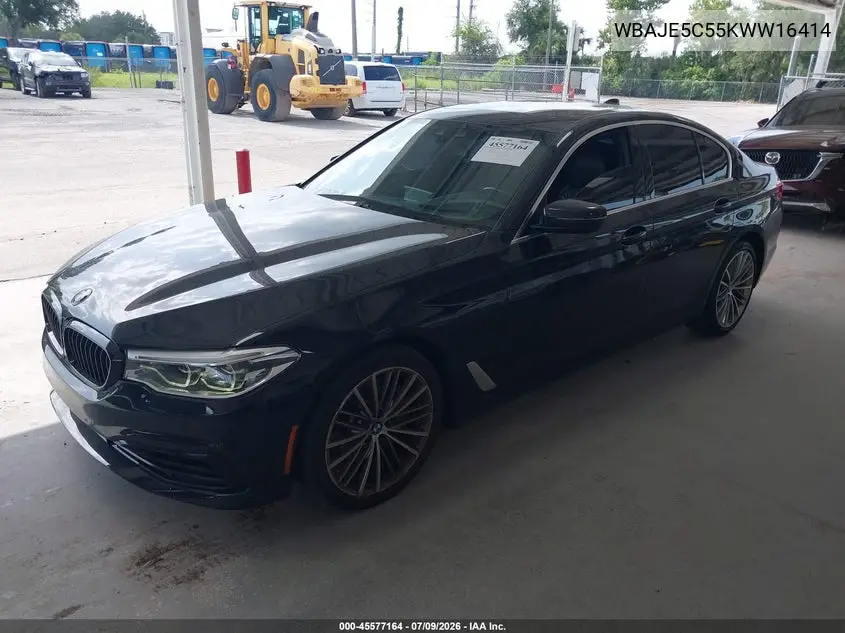 2019 BMW 540I VIN: WBAJE5C55KWW16414 Lot: 45577164
