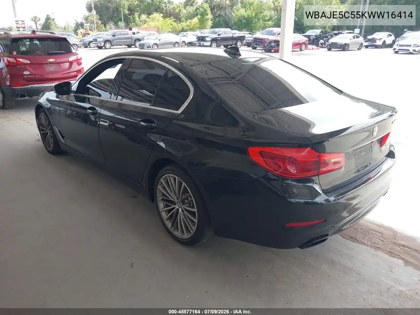 2019 BMW 540I VIN: WBAJE5C55KWW16414 Lot: 45577164