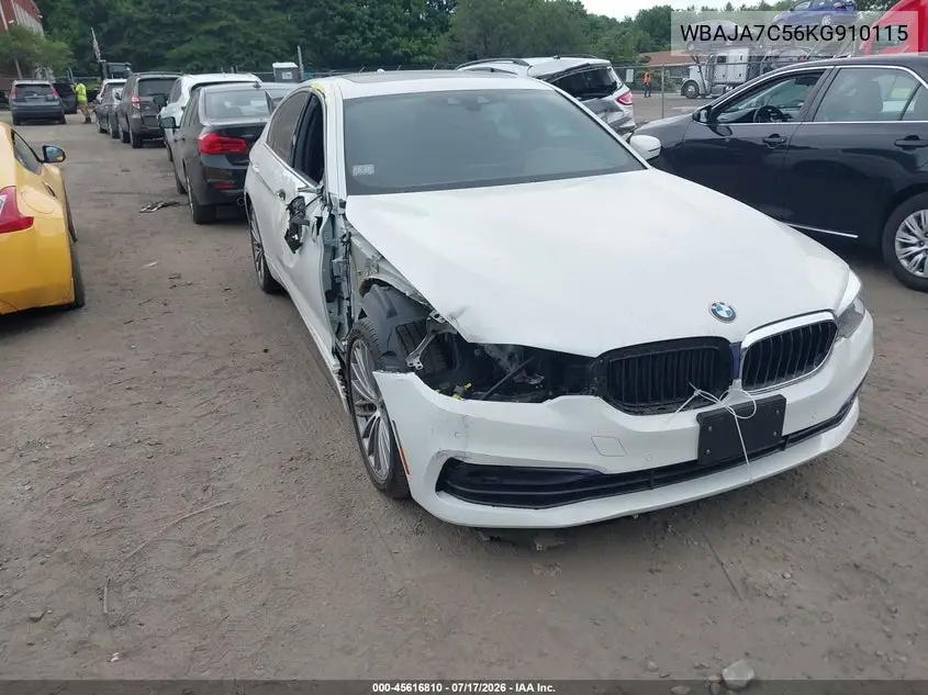 2019 BMW 5 Series 530I xDrive VIN: WBAJA7C56KG910115 Lot: 45616810