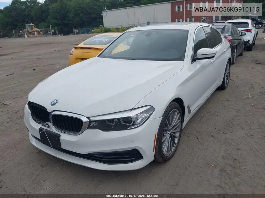 2019 BMW 5 Series 530I xDrive VIN: WBAJA7C56KG910115 Lot: 45616810
