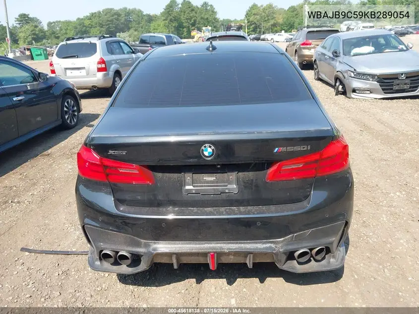 2019 BMW M550I xDrive VIN: WBAJB9C59KB289054 Lot: 45618138