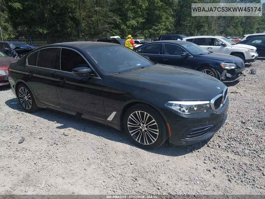 2019 BMW 5 Series 530I xDrive VIN: WBAJA7C53KWW45174 Lot: 45642224