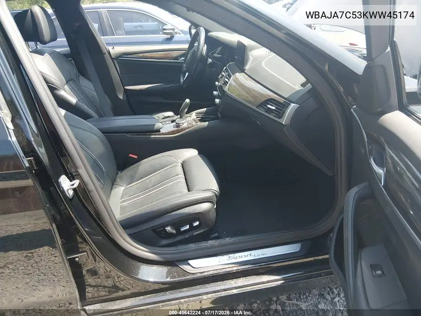2019 BMW 5 Series 530I xDrive VIN: WBAJA7C53KWW45174 Lot: 45642224