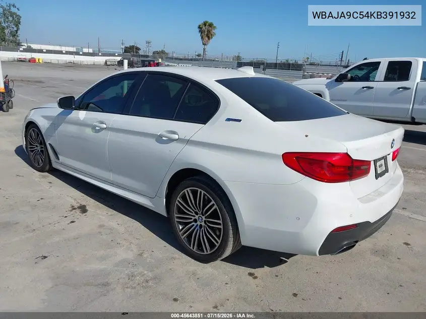 2019 BMW 530E Iperformance VIN: WBAJA9C54KB391932 Lot: 45643851