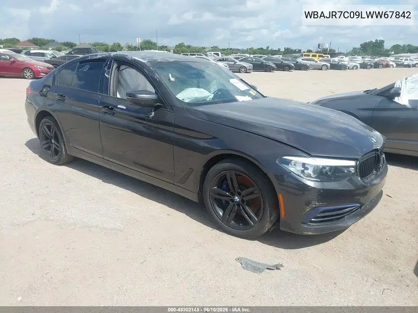 2020 BMW 530I xDrive VIN: WBAJR7C09LWW67842 Lot: 45302148