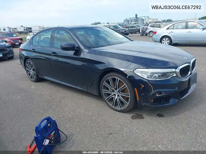 2020 BMW 540I xDrive VIN: WBAJS3C06LCE67292 Lot: 45342969