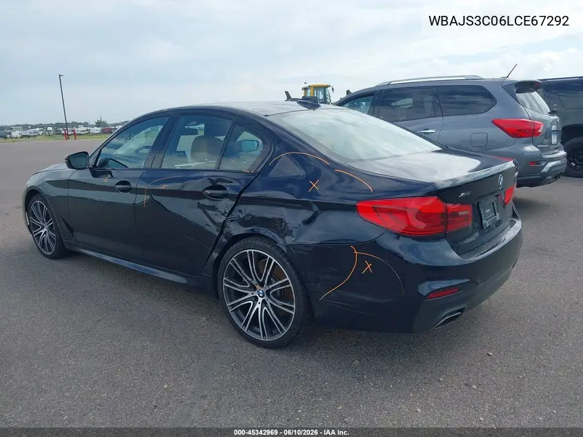 2020 BMW 540I xDrive VIN: WBAJS3C06LCE67292 Lot: 45342969