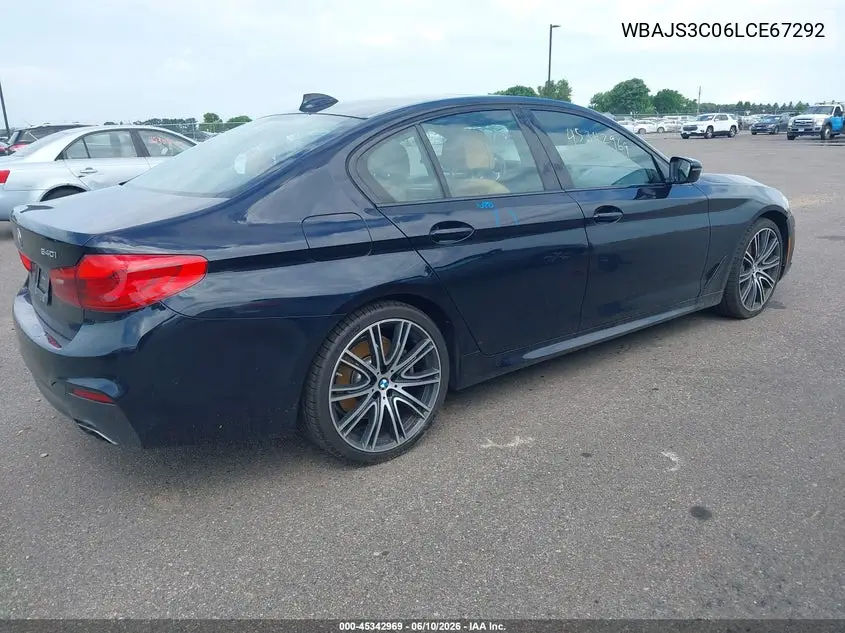 2020 BMW 540I xDrive VIN: WBAJS3C06LCE67292 Lot: 45342969