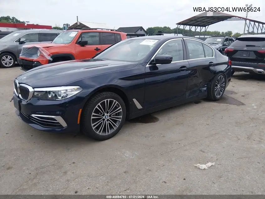2020 BMW 540I xDrive VIN: WBAJS3C04LWW65624 Lot: 45594793