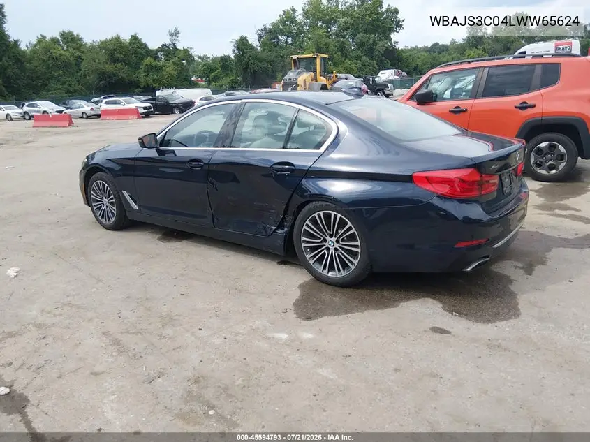 2020 BMW 540I xDrive VIN: WBAJS3C04LWW65624 Lot: 45594793