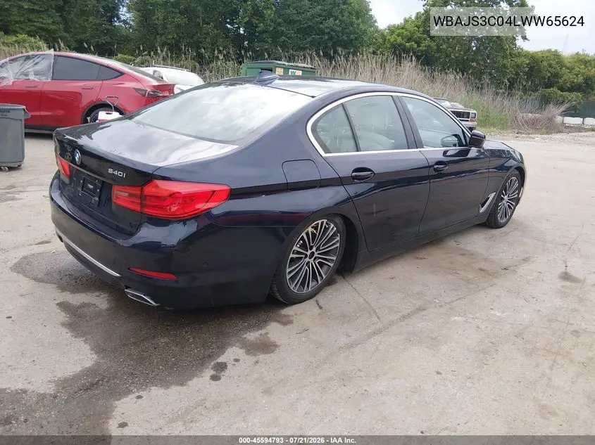 2020 BMW 540I xDrive VIN: WBAJS3C04LWW65624 Lot: 45594793