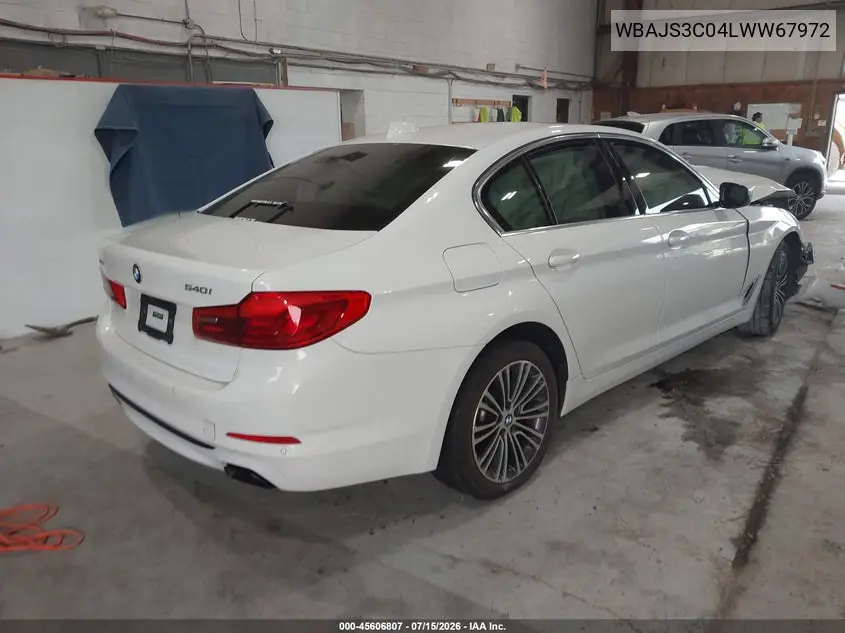 2020 BMW 540I xDrive VIN: WBAJS3C04LWW67972 Lot: 45606807