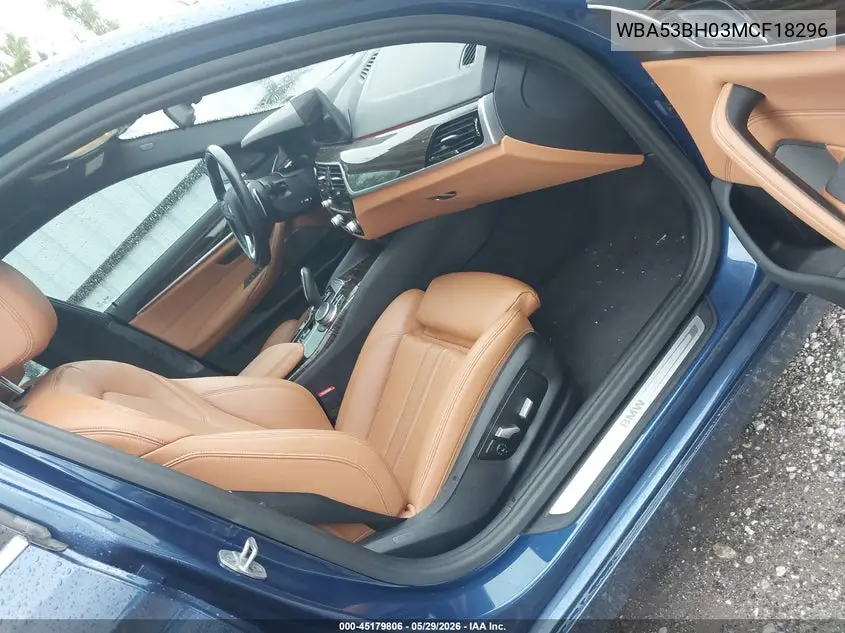 2021 BMW 530I VIN: WBA53BH03MCF18296 Lot: 45179806